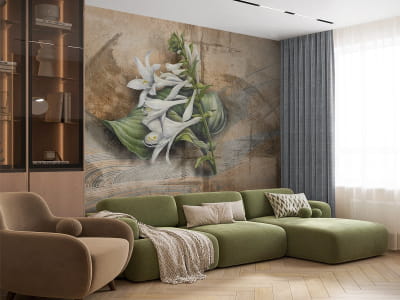 Фотообои Белая лилия ( код: 26245 ) Фотообои Белая лилия