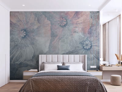 Фотошпалери Сині маки, малюнок