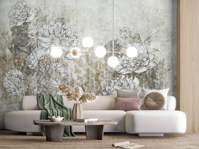 Фотошпалери Великі півонії, малюнок