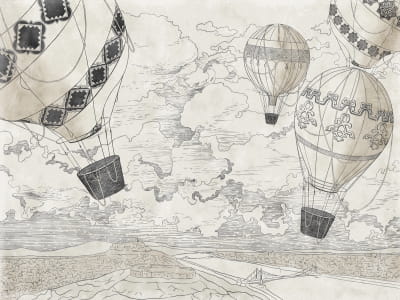 Фотообои Воздушные шары, рисунок