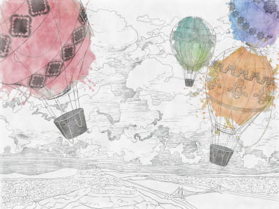 Фотообои Цветные воздушные шары