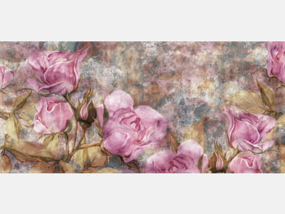 Фотообои Розовые розы, акварель