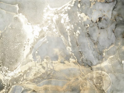 Фотообои Белый мрамор с золотом