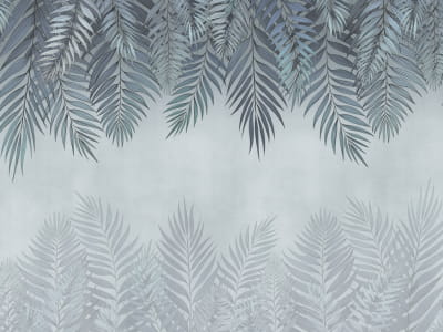 Фотообои Серые листья пальмы