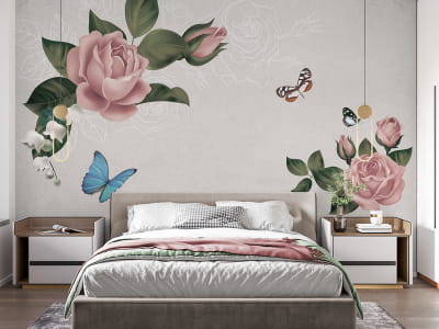 Фотошпалери Ніжні троянди 3Д