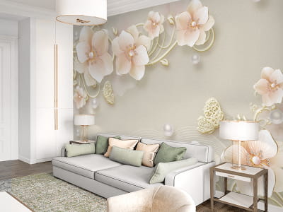 Фотообои Цветы жасмина 3Д