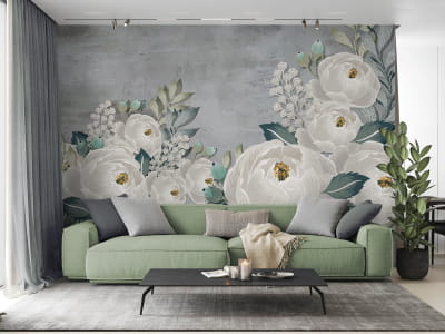 Фотообои Прекрасные светлые розы