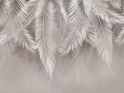 Фотообои Бежевые пальмовые листья