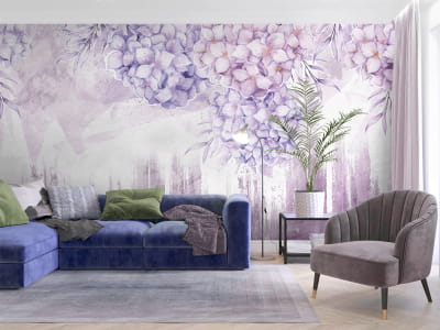 Фотообои Сиреневая гортензия