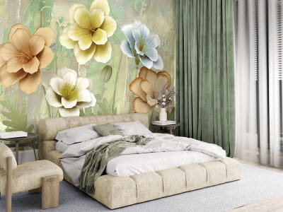 Фотошпалери Великі квіти 3Д