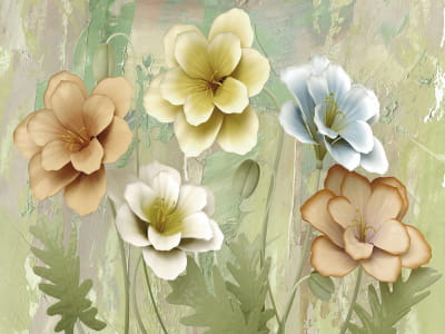 Фотообои Крупные цветы 3Д
