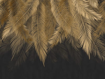 Фотообои Золоте пальмове листя