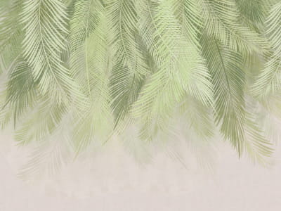 Фотообои Зеленые пальмовые листья