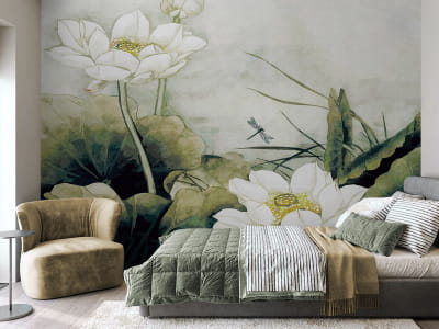 Фотошпалери Квіти білого лотоса