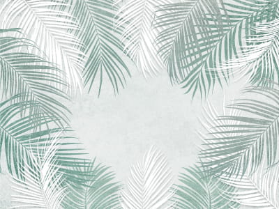 Фотообои Светлые листья пальмы