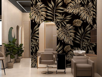 Фотошпалери Золоте листя тропіків