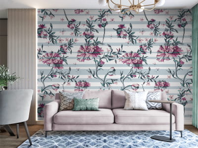 Фотообои Сиреневые пионы ( код: 26632 ) Фотообои Сиреневые пионы