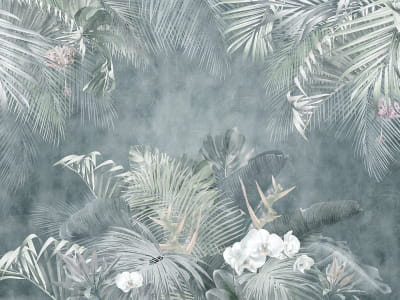 Фотообои Нежные тропические листья