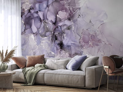 Фотообои Фиолетовый мрамор, флюид ( код: 26930 ) Фотообои Фиолетовый мрамор, флюид