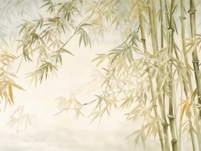 Фотообои Солнечный бамбуковый лес ( код: 27190 ) Фотообои Солнечный бамбуковый лес