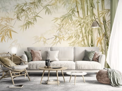 Фотообои Солнечный бамбуковый лес