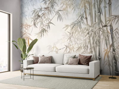 Фотошпалери Бамбуковий ліс, акварель