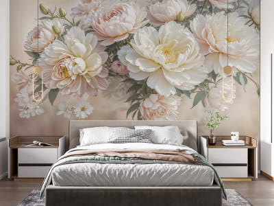 Фотошпалери Чарівні півонії ( код: 27192 ) Фотошпалери Чарівні півонії