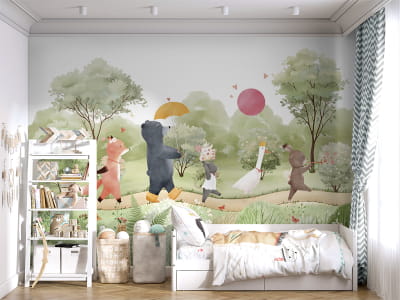 Фотошпалери Похід звірять на чаювання