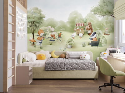 Фотошпалери Прекрасний день лісових звірят