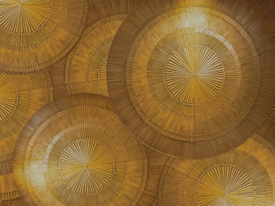 Фотошпалери Золоті кола 3Д