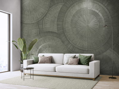 Фотообои Зеленые круги 3Д