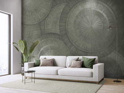 Фотошпалери Зелені кола 3Д