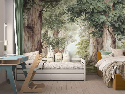 Фотошпалери Лісова стежка, акварель ( код: 27206 ) Фотошпалери Лісова стежка, акварель