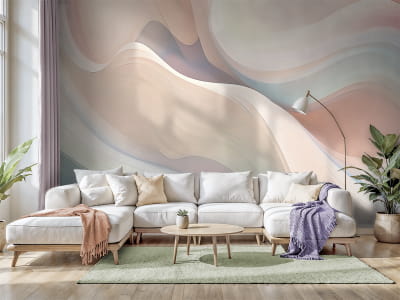 Фотошпалери М'які кольорові хвилі