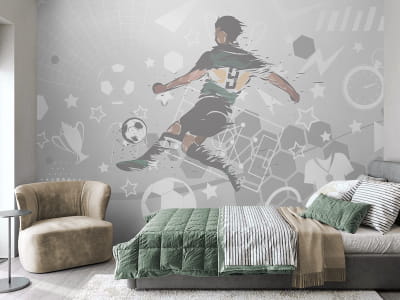 Фотошпалери Футболіст, графіка