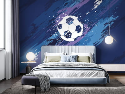 Фотошпалери Футбольний м'яч на блакитному