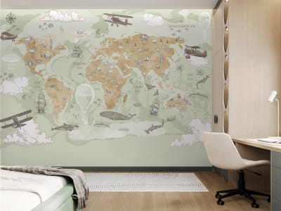 Фотошпалери Карта пригод, УКР ( код: 27218 ) Фотошпалери Карта пригод, УКР