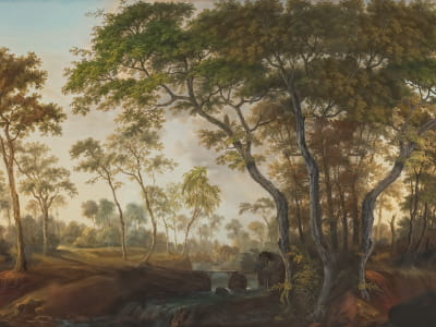 Фотообои Прекрасный парк, живопись ( код: 27220 ) Фотообои Прекрасный парк, живопись