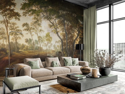 Фотообои Прекрасный парк, живопись ( код: 27220 ) Фотообои Прекрасный парк, живопись