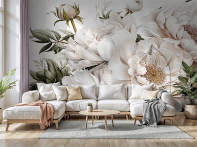 Фотообои Распустившиеся пионы