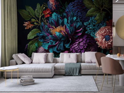 Фотошпалери Яскраві квіти 3Д