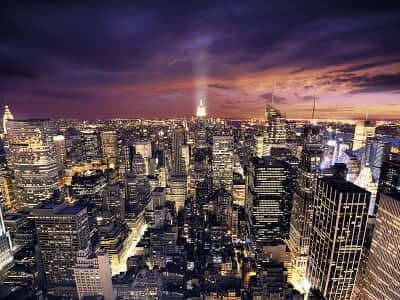 Фотошпалери Панорама нічного міста
