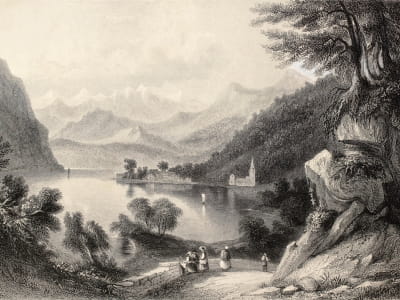 Фотошпалери Гірське озеро картина