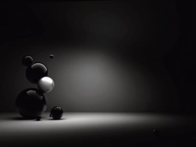 Фотообои Тёмные шарики  3Д