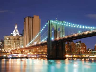 Фотообои Бруклинский мост в сумерках