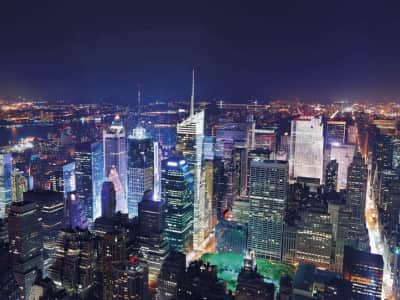 Фотошпалери Панорама нічного Манхеттена