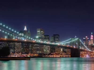 Фотошпалери Нічні вогні Бруклінського моста