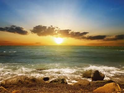 Фотошпалери Схід сонця над морем