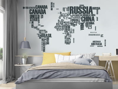 Фотошпалери Карта світу із слів