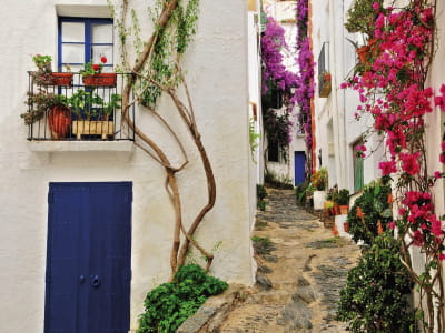Фотошпалери Квіткова вуличка у Греції